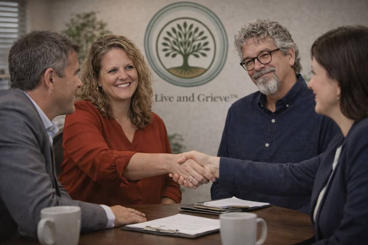 Wayne and Jamie Simms meeting with institutional partners